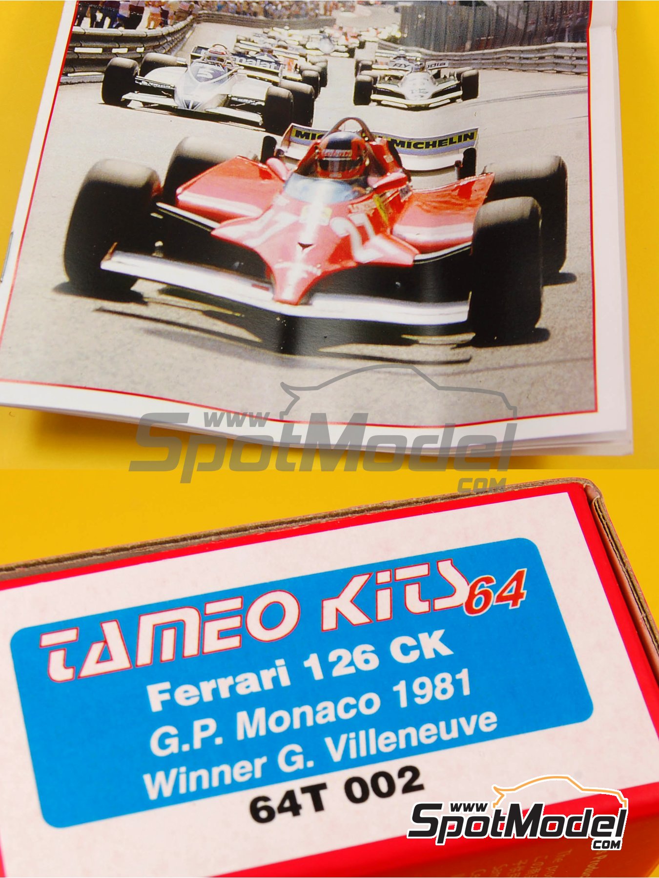 Tameo Kits 64T002: Car scale model kit 1/64 scale - Ferrari 126CK
